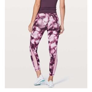 Lululemon Train Times Hi-Rise 7/8 Tight Leggings 25" White Blush Candy Pink